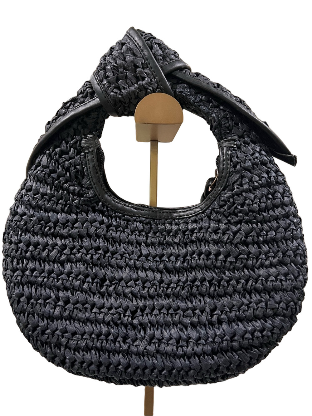 Black Woven Mini Bag for Summer! EUC - Picture 5 of 8